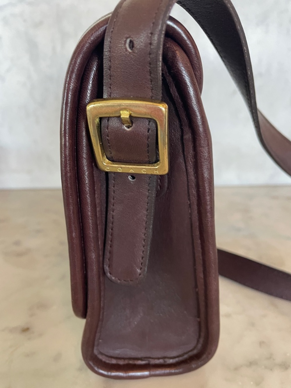 COACH Vintage Andrea Flap Shoulder Bag/Allison Flap Bag Mahogany Brown - Picture 11 of 17